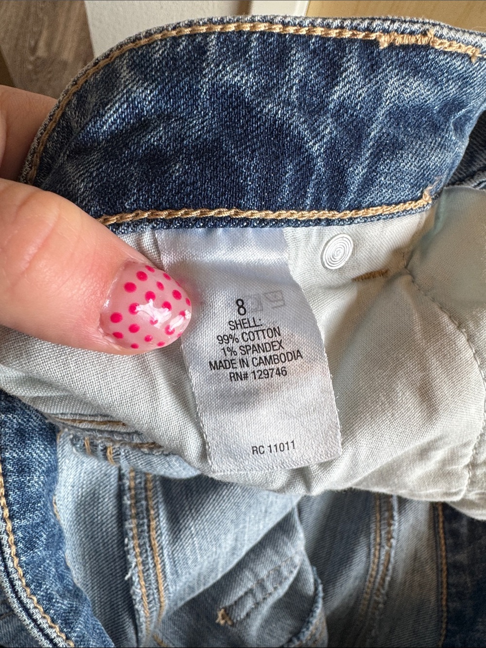 NWT Molly Yeh Blue Patchwork Jeans - Picture 6 of 6